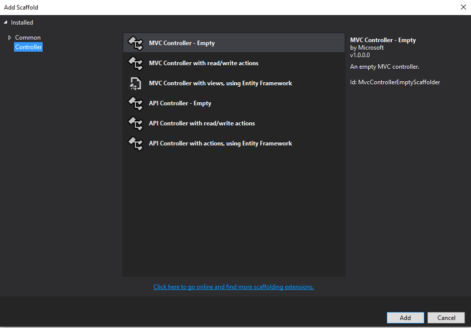 Empty Controller Empty Controller